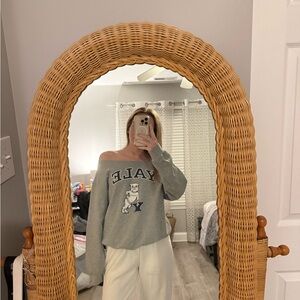 Gray Off-Shoulder Sweater